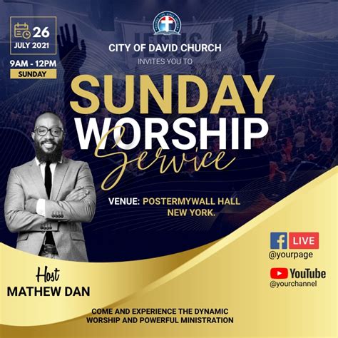 Copy Of Sunday Worship Service Postermywall