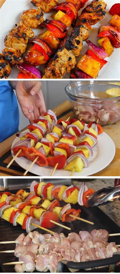 Barbecue Chicken And Pineapple Skewers Easy Outdoor Party Food Ideas