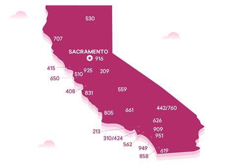 Area Code Map California United States Map
