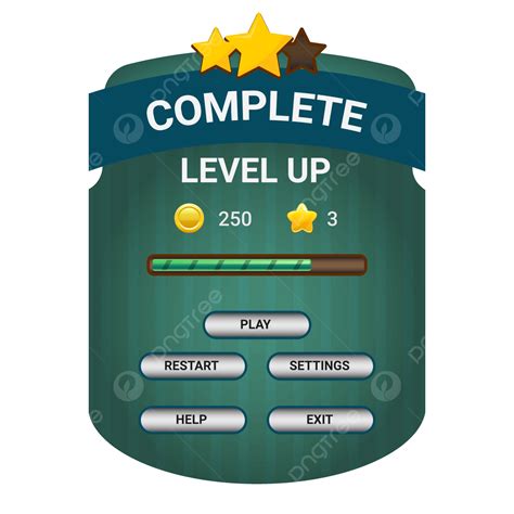 Game Level Map Vector Hd Images Game Level Compleat And Option Design