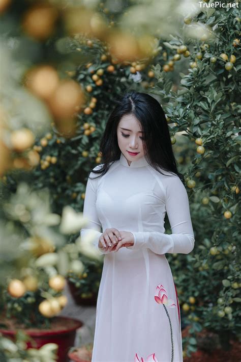 Vietnamese Beautiful Girl Ao Dai Vietnam Traditional Dress By Vin Photo 3