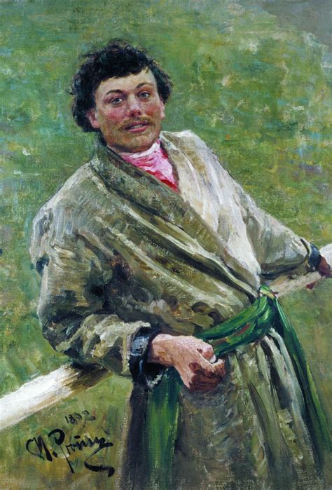 A Belarusian Man Painting Ilia Efimovich Repin Oil Paintings