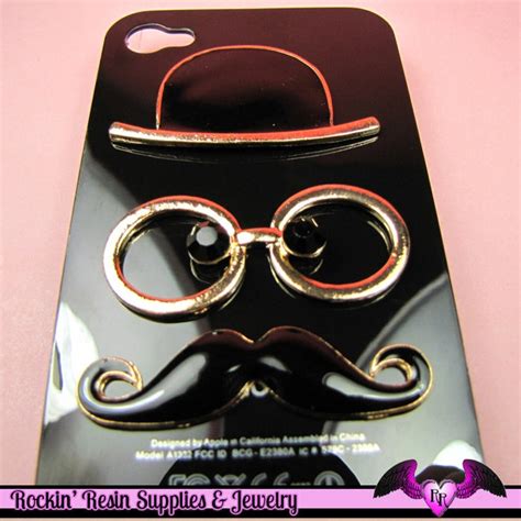 Steampunk Mustache Glasses And Hat Black And Gold Tone Alloy Etsy