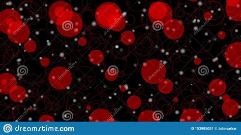 Red Circles With White Dots On Black Background Abstract Bokeh