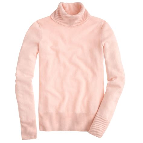 Jcrew Collection Cashmere Turtleneck Sweater In Pale Pink Pink Lyst