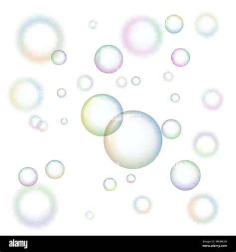 Soap Bubbles On White Background Stock Vector Image And Art Alamy