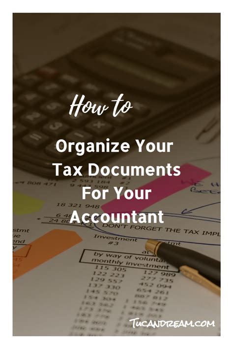 How To Organize Your Tax Documents For Your Accountant Tucandream