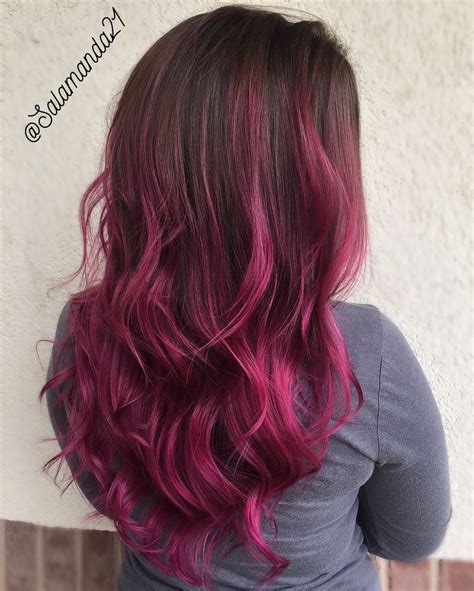 burgundy red purple balayage ombré done by manda heath salamanda21 hair appointment purple