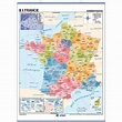 Carte murale de la France - Physique / Politique