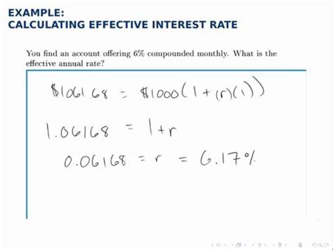 Download working file and excel calculator. Finance Example: Effective Interest Rate (APY) - YouTube