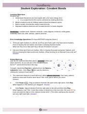 Bonding ionic and covalent answers part 2 along with lovely ionic bonding worksheet answers best chemical bonds. BalancingChemEquationsSE - Student Exploration Balancing Chemical Equations Learning Objectives ...