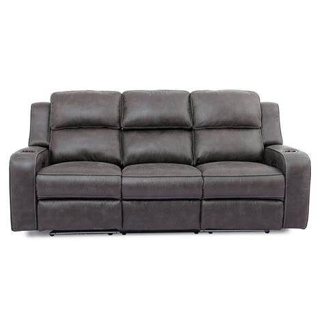 Oxford Furniture Power Reclining Sofa With Power Headrest And Drop Down