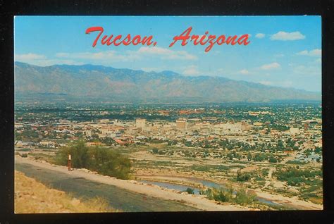 1950s Panorama Of Town Tucson Az Pima Co Postcard Arizona Ebay