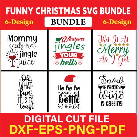 christmas svg bundle funny christmas svg cut file vol 04 masterbundles