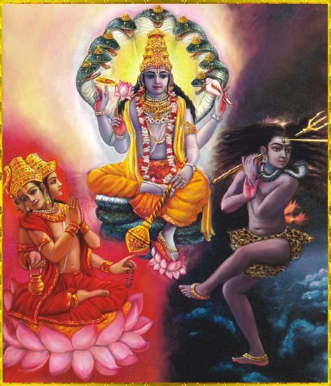 the trinity of brahma vishnu and shiva represent the three modes of rajas sattva and tamas