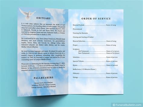 Funeral Program Background