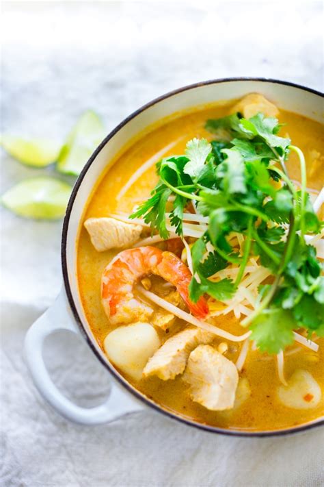 The simmering here is especially transformative if you've got a stewing hen or chicken. Laksa Soup - A Malaysian Coconut Curry Soup