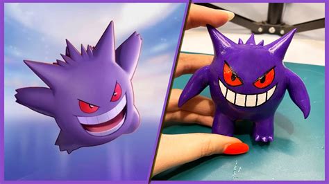 How To Make A Gengar Pokemon Polymer Clay Youtube