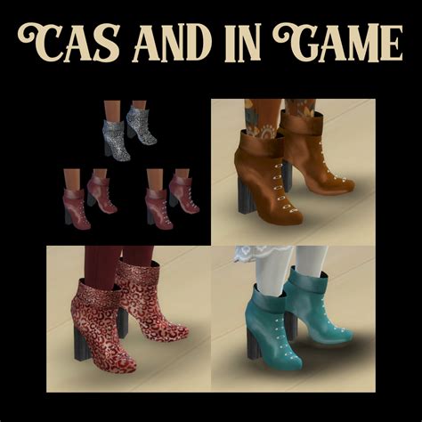 Shakeproductions 43 Ankle Boots Recolours The Sims 4 Create A Sim