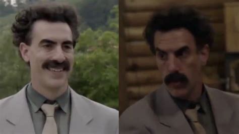 First Look At Borat As Sacha Baron Cohen Strips Naked Apart From Face