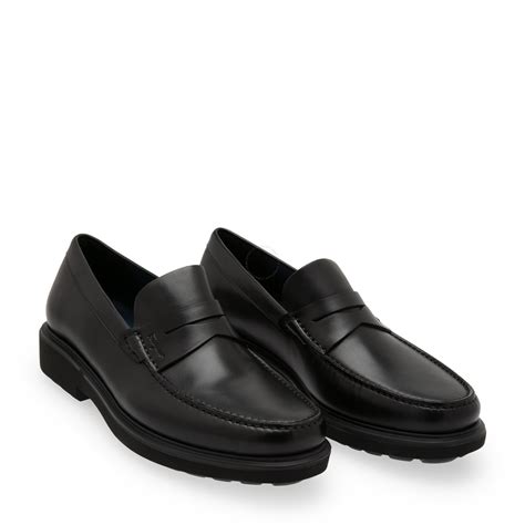 Salvatore Ferragamo Mens Black Beckford Penny Loafers Brand Size 8