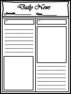 5 handy google docs templates for creating classroom newspapers. Blank Newspaper Template for Multi Uses | Blank newspaper ...