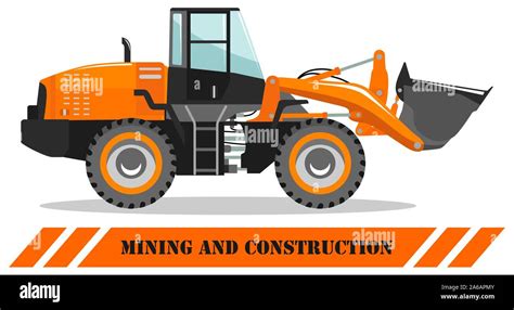 Wheel Loader Detailed Illustration Of Heavy Mining Machine And