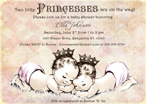 Choose The Best Twin Baby Shower Invitation Ideas Free Printable Baby