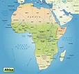 Karte von Afrika als Übersichtskarte - Lizenzfreies Bild - #10655039 ...
