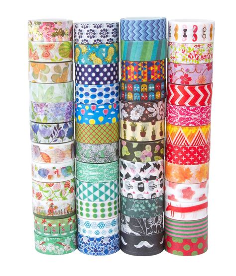 48 rolls washi tape set decorative washi masking tape set for diy crafts and t wrapping mix