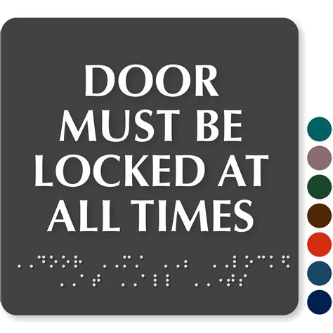 Lock Door Signs Keep Door Locked Signs