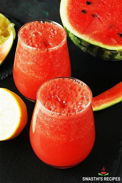 Watermelon Juice Recipe In 5 Flavors Swasthis Recipes