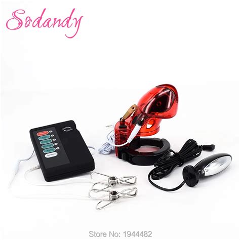 Estim Anal Plug Male Electro Chastity Devices Cock Cage Electric Sex Electrical Stimulation