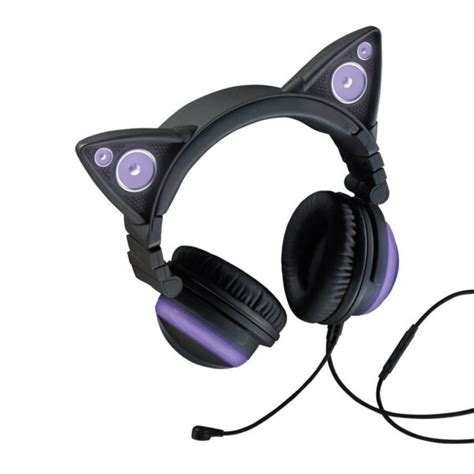 Brookstone Wired Purple Cat Ear Headphones With External Speakers For Sale Online Ebay