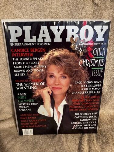 Playboy Magazine December 1989 Cover Candice Bergen Playmate Petra