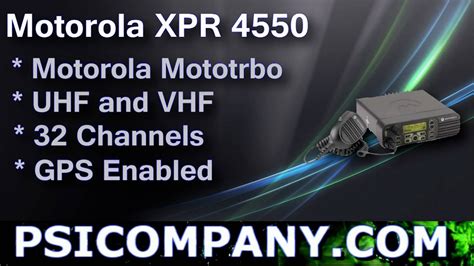 Motorola Xpr 4550 Mototrbo Mobile Radio Overview Visit Us For New