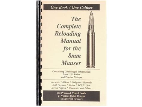 Loadbooks Usa 8x57mm Mauser 8mm Mauser Reloading Manual