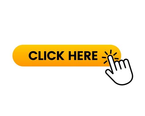Click Here Banner Web Button With Action Of Hand Pointer Click Here