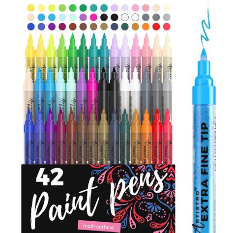 Buy Artistro 42 Acrylic Paint Markers With Extra Fine Tip 07mm