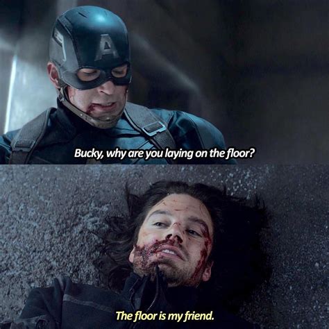 Bucky Is Me When Im Lazytired” Funny Marvel Memes Dc Memes Avengers Memes Marvel Jokes