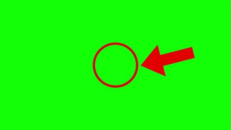 Red Circle And Arrow Green Screen Youtube