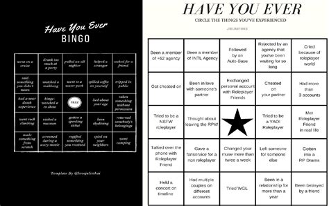 What Is Have You Ever Bingo Challenge Find Templates Here