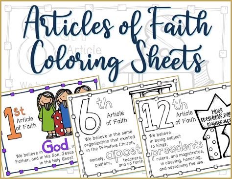 Lds Articles Of Faith Coloring Pages Randy Kauffman S Coloring Pages