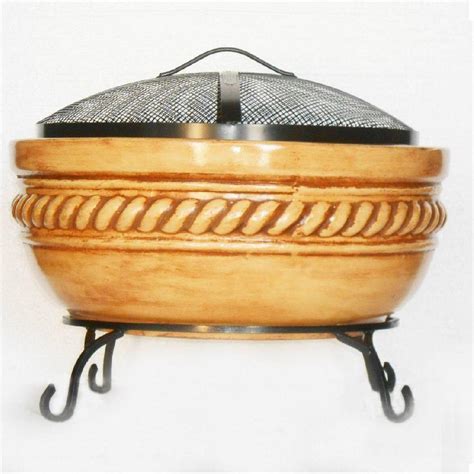 Cook on clay flameproof pots are made to order for the home cook. Unbranded 20 in. Clay Fire Pit with Iron Stand-FP - ROPE ...