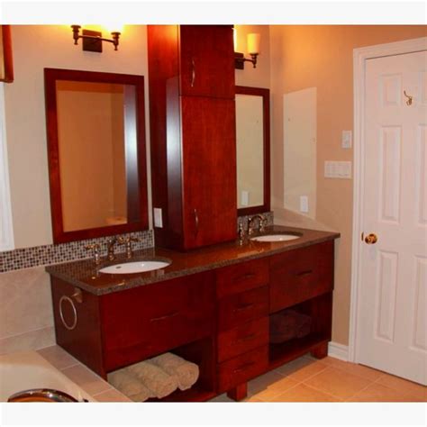 Pick bathroom mirrors, lights, fixtures with finishes that reflect the look you are trying to achieve, and match or coordinate soap dispensers, toothbrush holders and wastebaskets for. Custom bathroom vanity and matching mirrors built by www ...