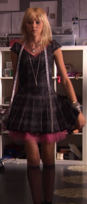 Jenny Humphrey Grey Plaid Pleated Dress With Pink Tulle Gossip Girl
