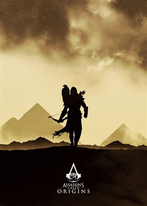 Assassin Origin Minimalistic Poster Print Metal Posters Displate