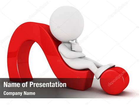 Question Mark In White Powerpoint Template Question Mark In White