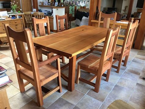 Reclaimed Cedar Dining Set Thuja Wood Art Reclaimed Cedar Furniture