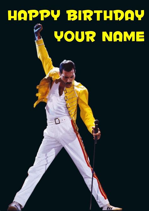 Freddie Mercury Birthday Card Celebrity